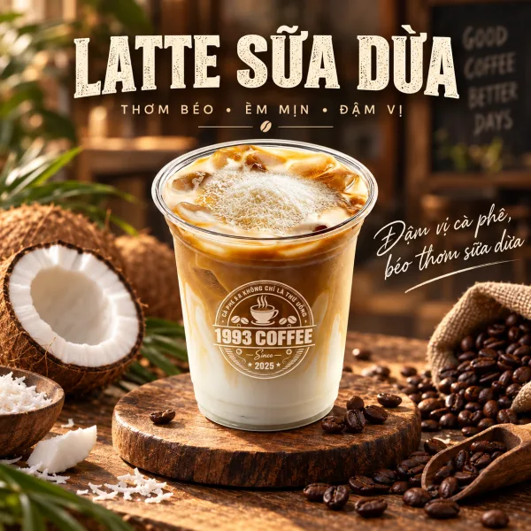 Latte Coconut Milk tại 1993 Coffee & Work